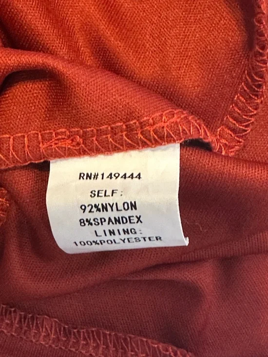 Ember Women’s Rust Lace/Mesh Tiered Midi Dress  Sz. M - Picture 9 of 13